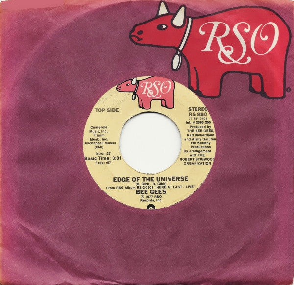 Bee Gees : Edge Of The Universe / Words (7", Single)