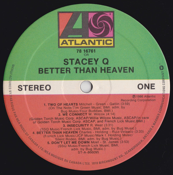 Stacey Q : Better Than Heaven (LP, Album)