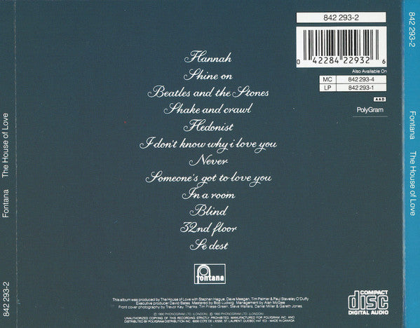 The House Of Love : The House Of Love (CD, Album, Jew)