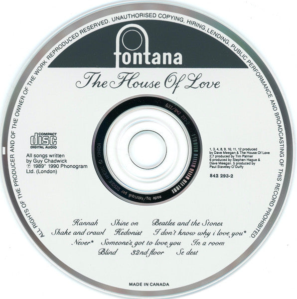 The House Of Love : The House Of Love (CD, Album, Jew)
