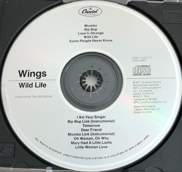 Wings (2) : Wild Life (CD, Album, RE)