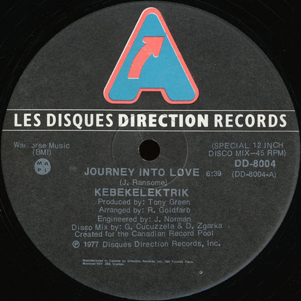 Kebekelektrik : Journey Into Love (12")