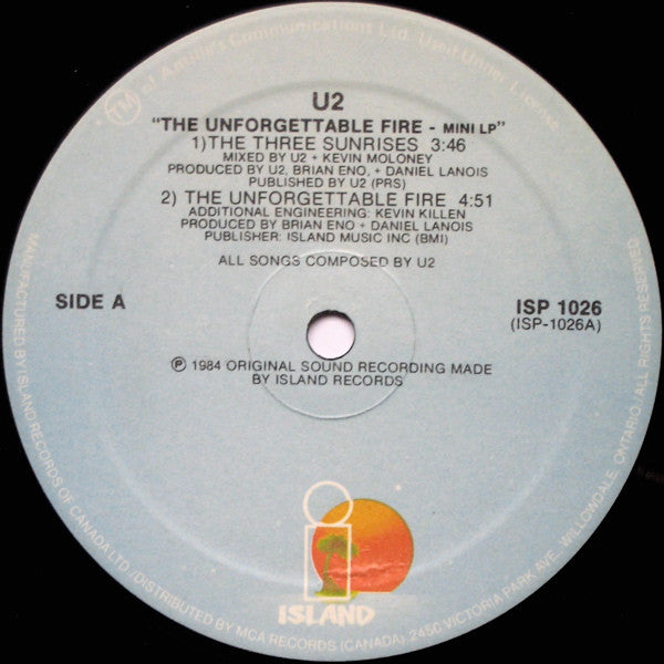 U2 : The Unforgettable Fire (12", MiniAlbum)