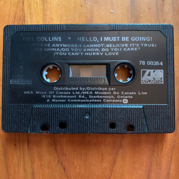 Phil Collins : Hello, I Must Be Going! (Cass, Album, Sup)