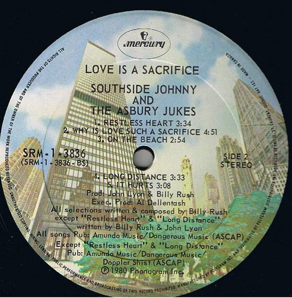 Southside Johnny & The Asbury Jukes : Love Is A Sacrifice (LP, Album)