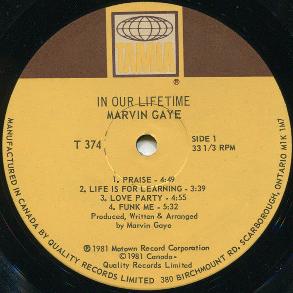 Marvin Gaye : In Our Lifetime (LP, Album)