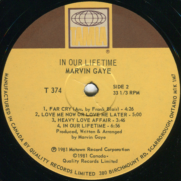 Marvin Gaye : In Our Lifetime (LP, Album)