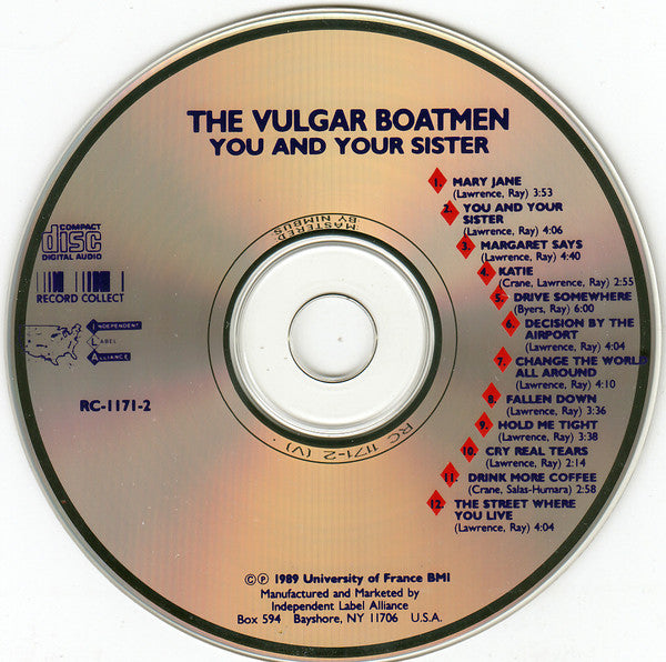 The Vulgar Boatmen : You And Your Sister (CD, Album)