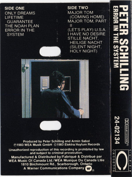 Peter Schilling : Error In The System (Cass, Album, Dol)