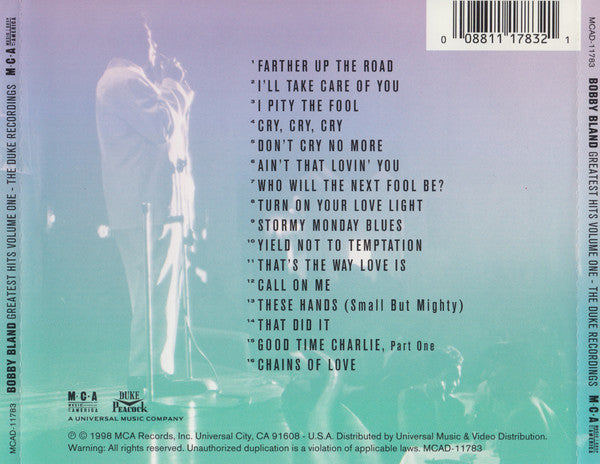Bobby Bland : Greatest Hits Volume One - The Duke Recordings (CD, Comp)