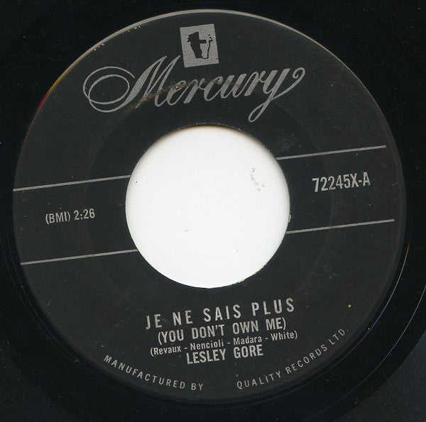 Lesley Gore : Je Ne Sais Plus (You Don't Own Me) (7", Single)