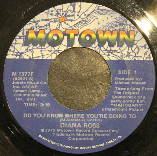 Diana Ross : Theme From Mahogany (Do You Know Where You're Going To) / No One's Gonna Be  A Fool Forever (7", Single)