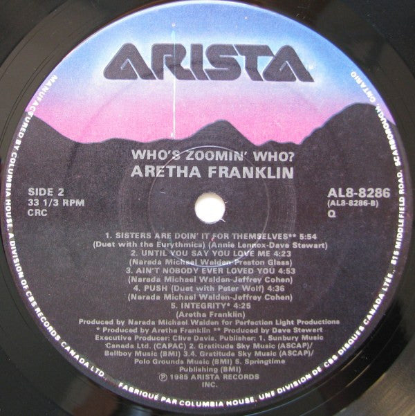 Aretha Franklin : Who's Zoomin' Who? (LP, Album, Club)