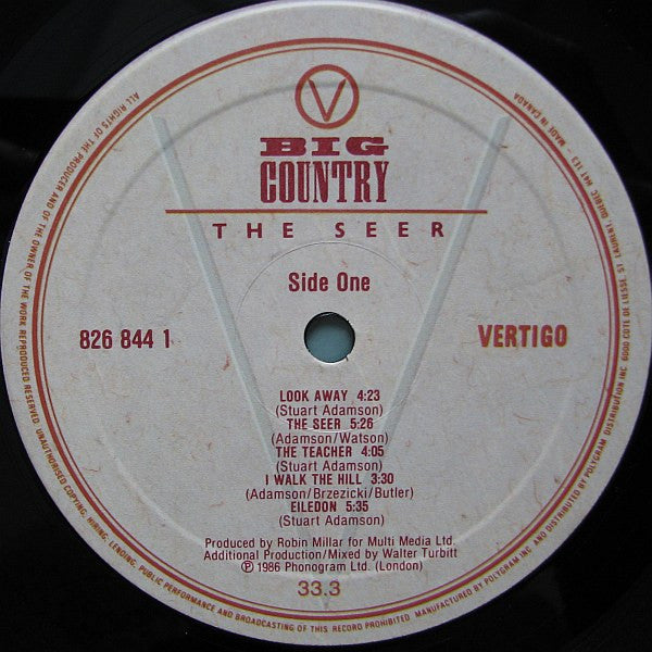 Big Country : The Seer (LP, Album)