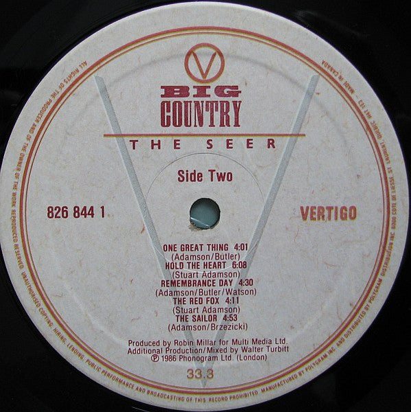 Big Country : The Seer (LP, Album)