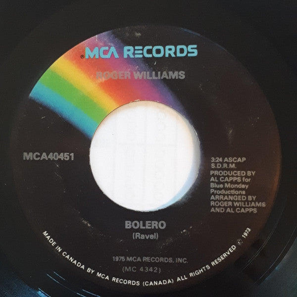 Roger Williams (2) : Theme From "Rollerball" / Bolero (7", Single)