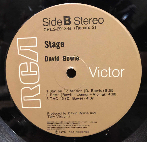 David Bowie : Stage (2xLP, Album)