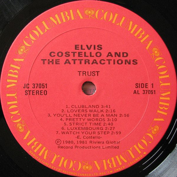 Elvis Costello And The Attractions* : Trust (LP, Album)