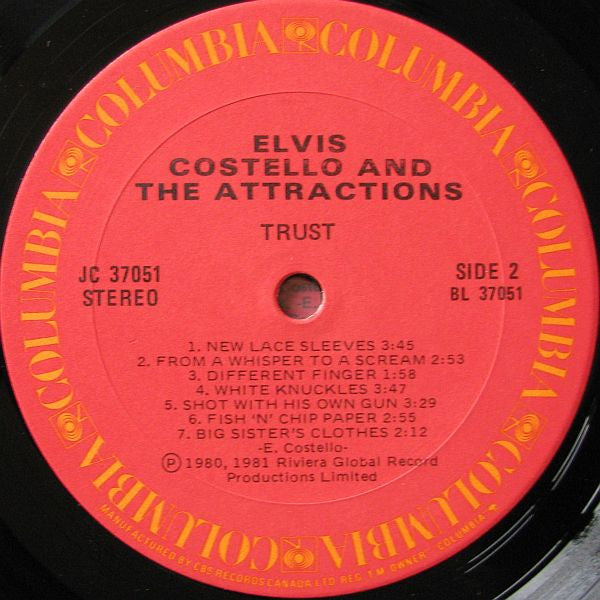 Elvis Costello And The Attractions* : Trust (LP, Album)