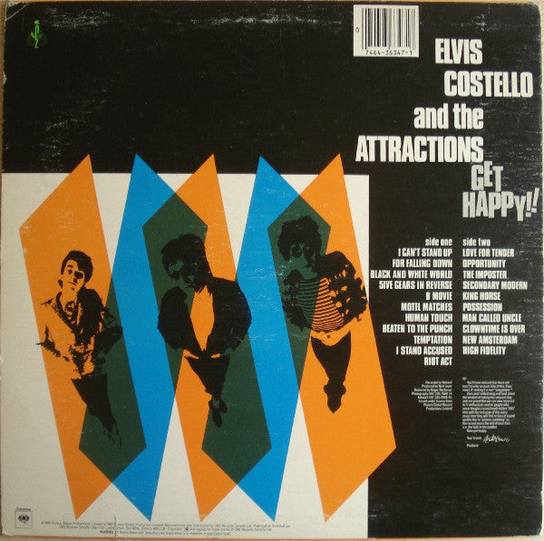 Elvis Costello & The Attractions : Get Happy!! (LP, Album)