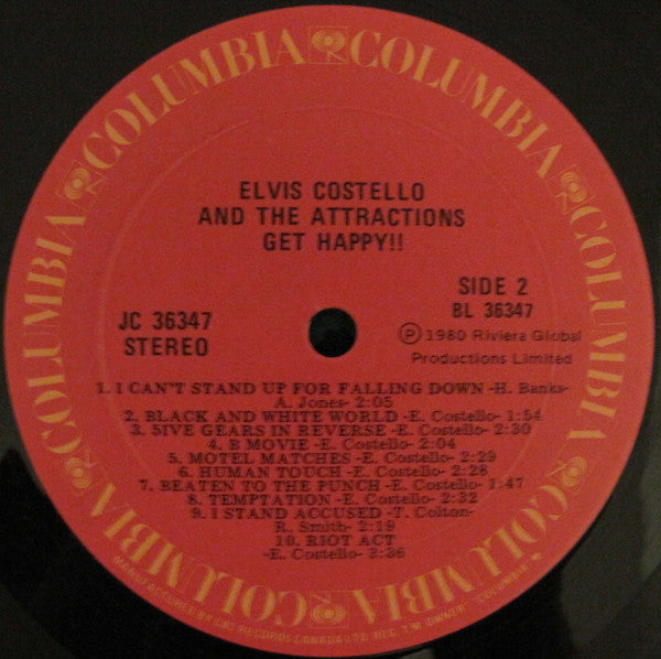 Elvis Costello & The Attractions : Get Happy!! (LP, Album)