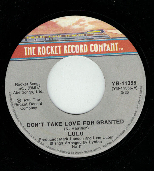 Lulu : Don't Take Love For Granted / Love Is The Sweetest Mistake (7", Single)