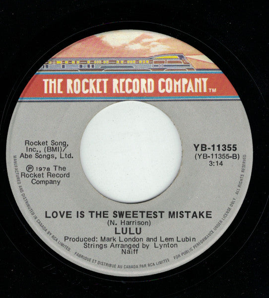Lulu : Don't Take Love For Granted / Love Is The Sweetest Mistake (7", Single)