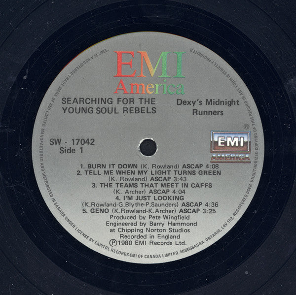 Dexys Midnight Runners : Searching For The Young Soul Rebels (LP, Album)