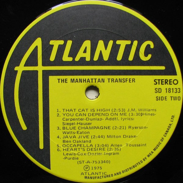 The Manhattan Transfer : The Manhattan Transfer (LP, Album)