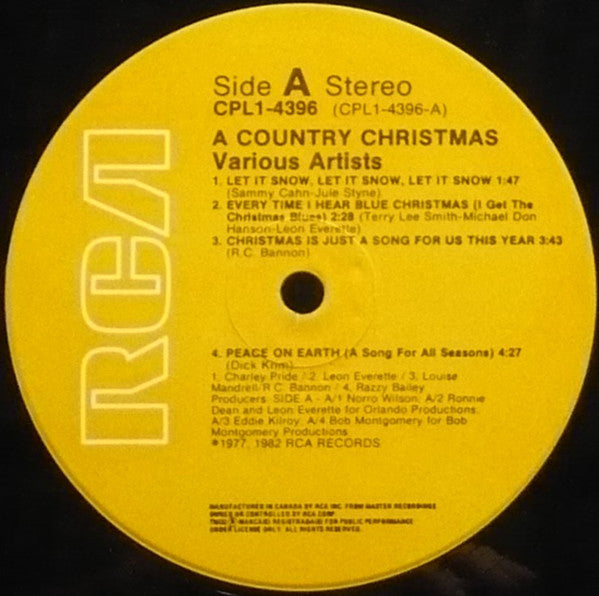 Various : A Country Christmas (LP, Comp)