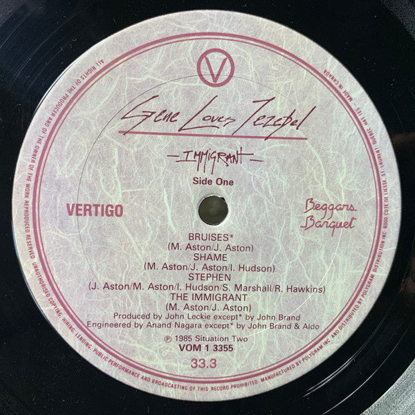 Gene Loves Jezebel : Immigrant (LP, Album)