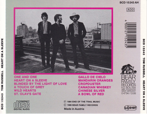 Tom Russell : Heart On A Sleeve (CD, Album)