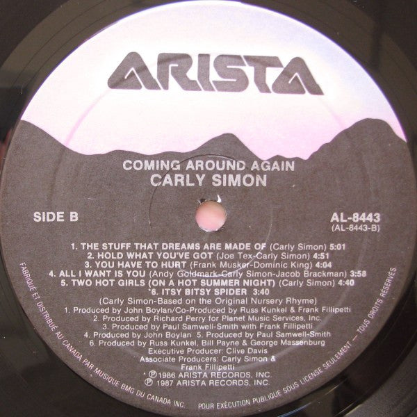 Carly Simon : Coming Around Again (LP, Album)