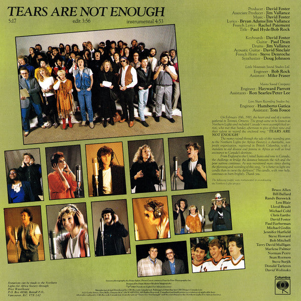 Northern Lights (6) : Tears Are Not Enough (12", Single)