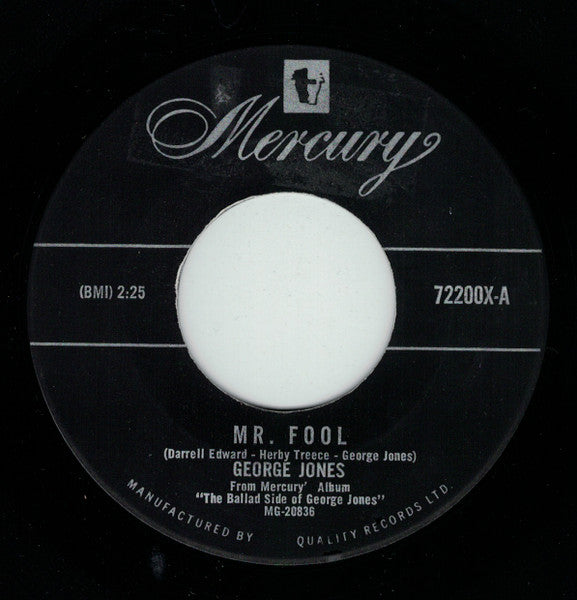 George Jones (2) : Mr. Fool (7", Single)