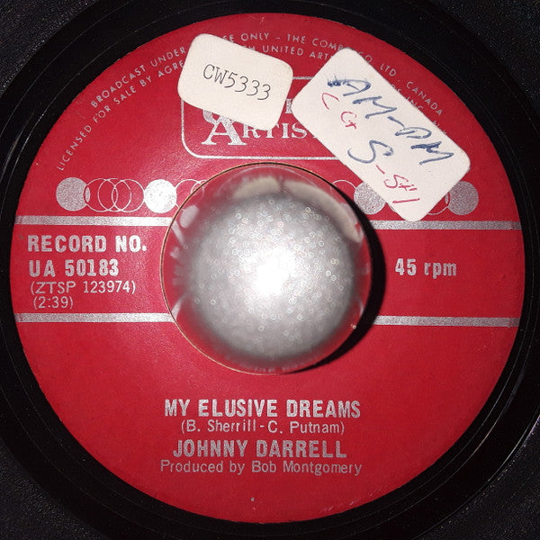 Johnny Darrell : My Elusive Dreams (7", Single)
