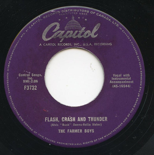 The Farmer Boys : Flash, Crash And Thunder / Someone To Love  (7", Single)