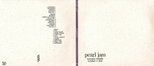 Pearl Jam : Toronto, Canada - October 5, 2000 (2xCD, Album, Tour)