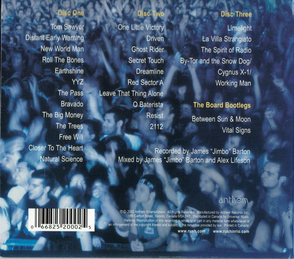 Rush : Rush In Rio (3xCD, Album, RE)