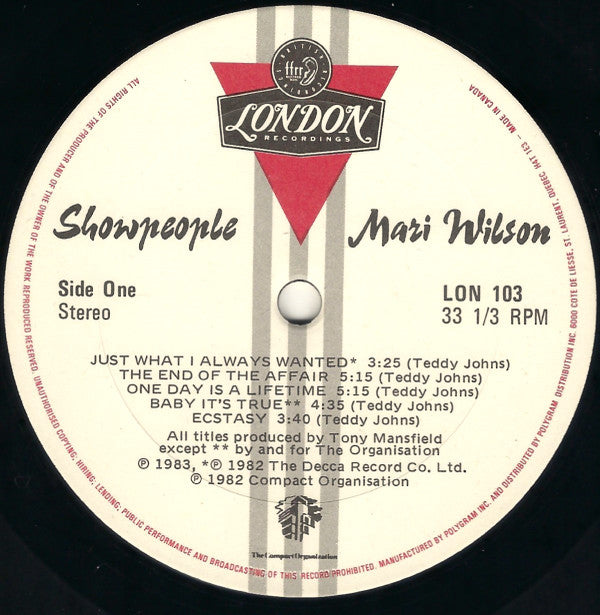 Mari Wilson : Showpeople (LP, Album)