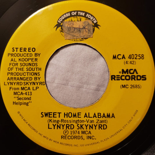 Lynyrd Skynyrd : Sweet Home Alabama (7", Single, Glo)