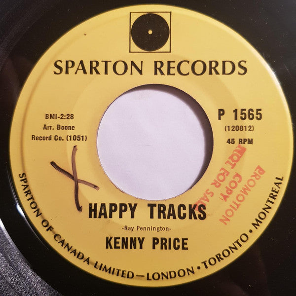 Kenny Price : Happy Tracks / The Clock (7")