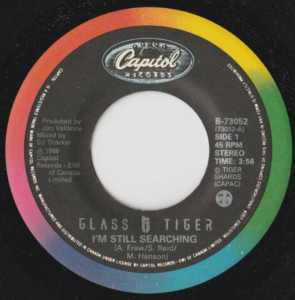 Glass Tiger : I'm Still Searching (7", Single)