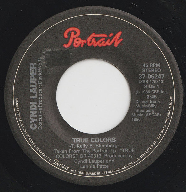 Cyndi Lauper : True Colors (7", Single)