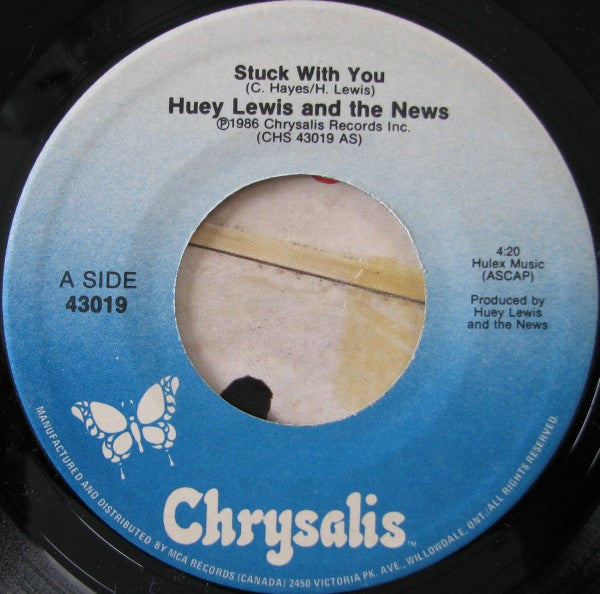 Huey Lewis And The News* : Stuck With You (7", Single)