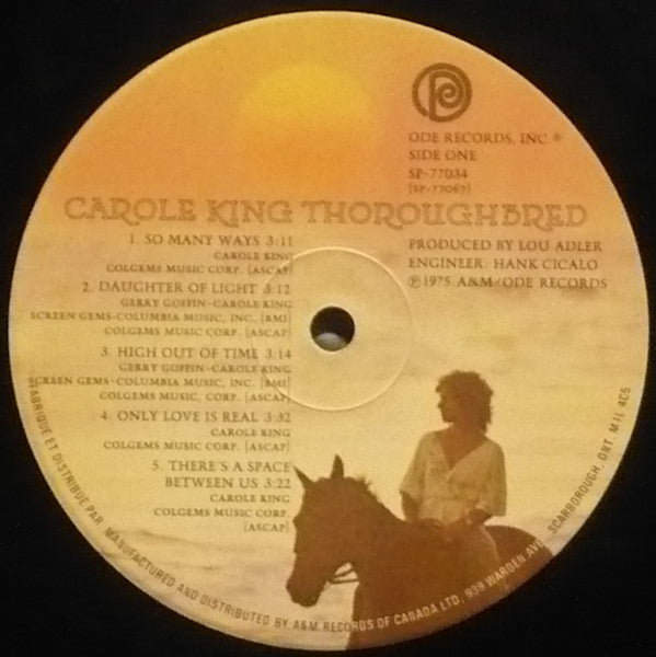 Carole King : Thoroughbred (LP, Album)
