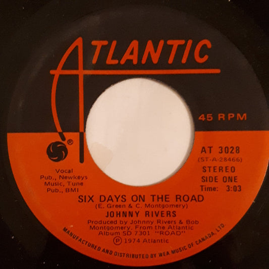 Johnny Rivers : Six Days On The Road (7", Single)