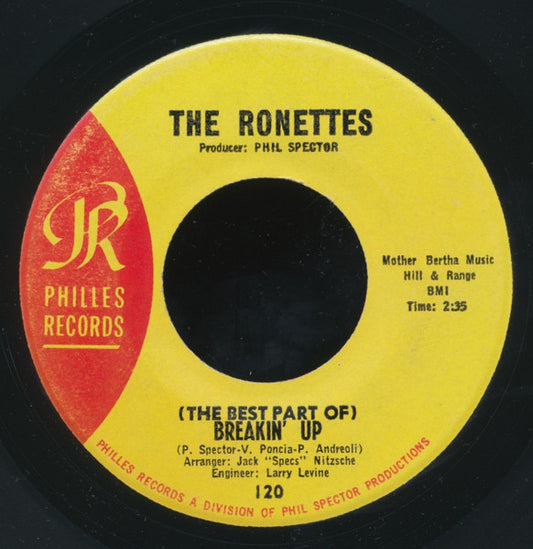 The Ronettes : (The Best Part Of) Breakin' Up / Big Red (7", Single)