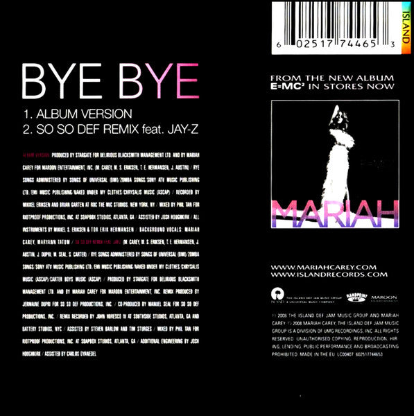 Mariah Carey : Bye Bye (CD, Single)