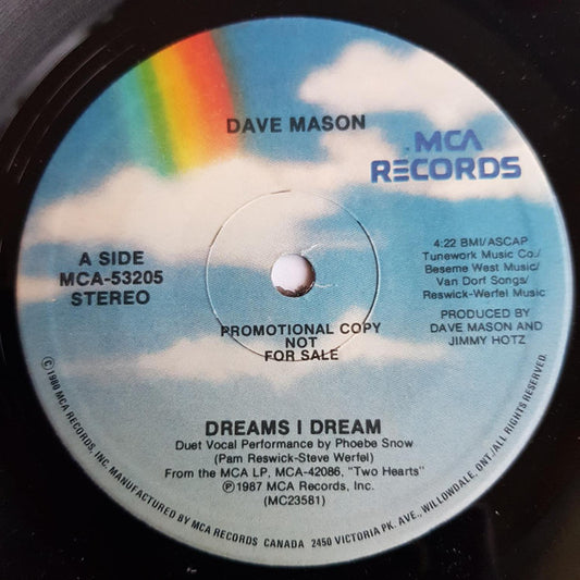 Dave Mason : Dreams I Dream (7", Promo)